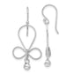 Sterling Silver Rhodium Plated Fancy Dangle Earrings