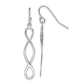 Sterling Silver Polished Twist Design Dangle Earrings