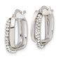 Sterling Silver Stellux Crystal Square Hoop Earrings