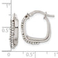 Sterling Silver Stellux Crystal Square Hoop Earrings