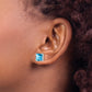 Sterling Silver Rhodium-Plated Blue Topaz Earrings