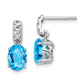 Sterling Silver Rhodium-Plated Blue Topaz Earrings