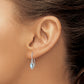 Sterling Silver Rhodium-Plated Diamond And Aquamarine Earrings