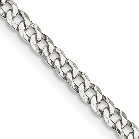 16 Inch Sterling Silver 3.2mm Beveled Curb Chain