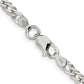 20 Inch Sterling Silver 4mm Beveled Curb Chain