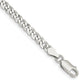 7 Inch Sterling Silver 4mm Beveled Curb Chain