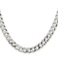 18 Inch Sterling Silver 8.5mm Beveled Curb Chain