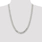 24 Inch Sterling Silver 8.5mm Beveled Curb Chain