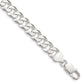 7 Inch Sterling Silver 8.5mm Beveled Curb Chain