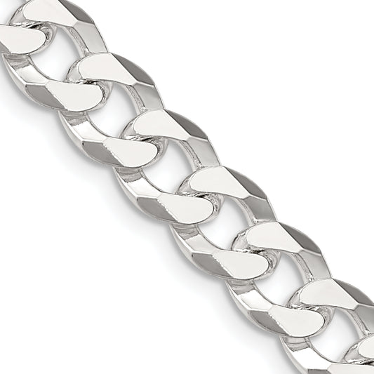 20 Inch Sterling Silver 8.5mm Beveled Curb Chain