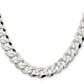 20 Inch Sterling Silver 10.6mm Beveled Curb Chain