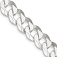 22 Inch Sterling Silver 10.6mm Beveled Curb Chain