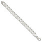 8 Inch Sterling Silver 12.3mm Beveled Curb Chain