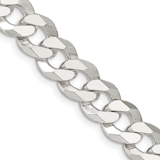 20 Inch Sterling Silver 12.3mm Beveled Curb Chain