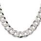 26 Inch Sterling Silver 13mm Beveled Curb Chain