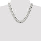 20 Inch Sterling Silver 13mm Beveled Curb Chain