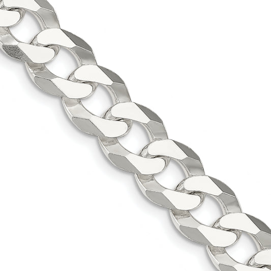 20 Inch Sterling Silver 13mm Beveled Curb Chain