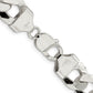 22 Inch Sterling Silver 14mm Beveled Curb Chain