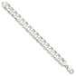 8 Inch Sterling Silver 14mm Beveled Curb Chain