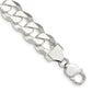 8 Inch Sterling Silver 14mm Beveled Curb Chain