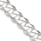 22 Inch Sterling Silver 14mm Beveled Curb Chain