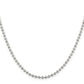 18 Inch Sterling Silver 3mm Fancy Beaded Chain