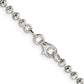 18 Inch Sterling Silver 3mm Fancy Beaded Chain