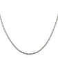 16 Inch Sterling Silver 2mm Fancy Beaded Chain