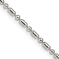 18 Inch Sterling Silver 2mm Fancy Beaded Chain