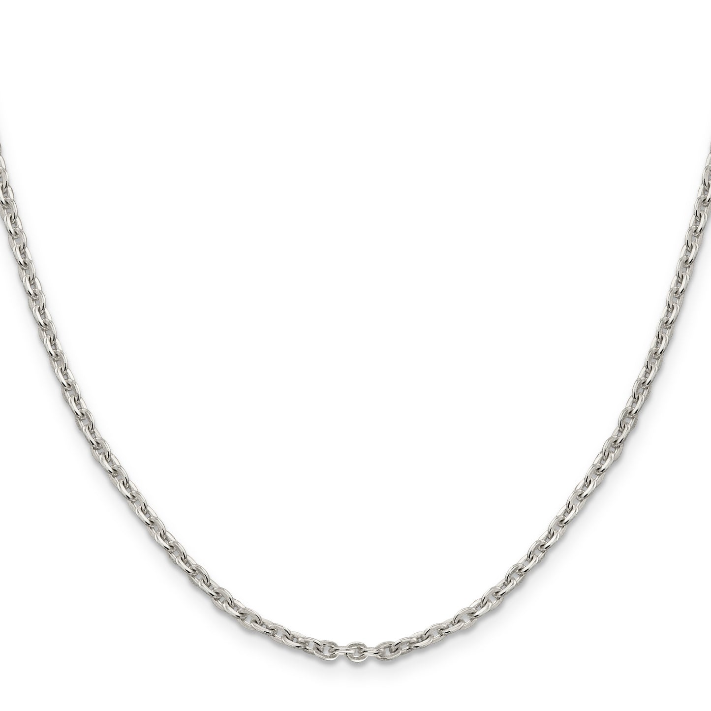 18 Inch Sterling Silver 2.75mm Flat Link Cable Chain