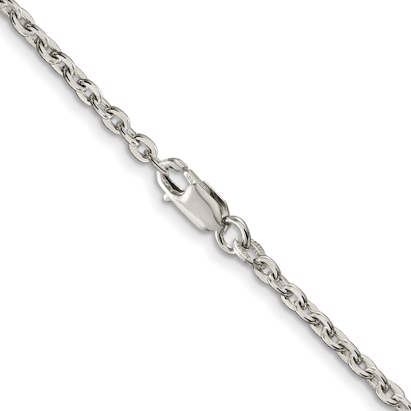 20 Inch Sterling Silver 2.75mm Flat Link Cable Chain