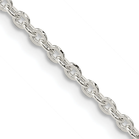 16 Inch Sterling Silver 2.75mm Flat Link Cable Chain