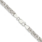 18 Inch Sterling Silver 5.5mm Rounded Byzantine Chain