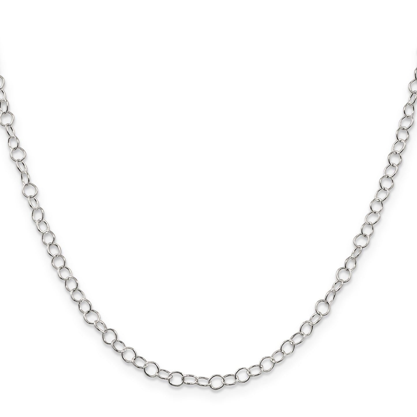 24 Inch Sterling Silver 3.5mm Fancy Cable Chain