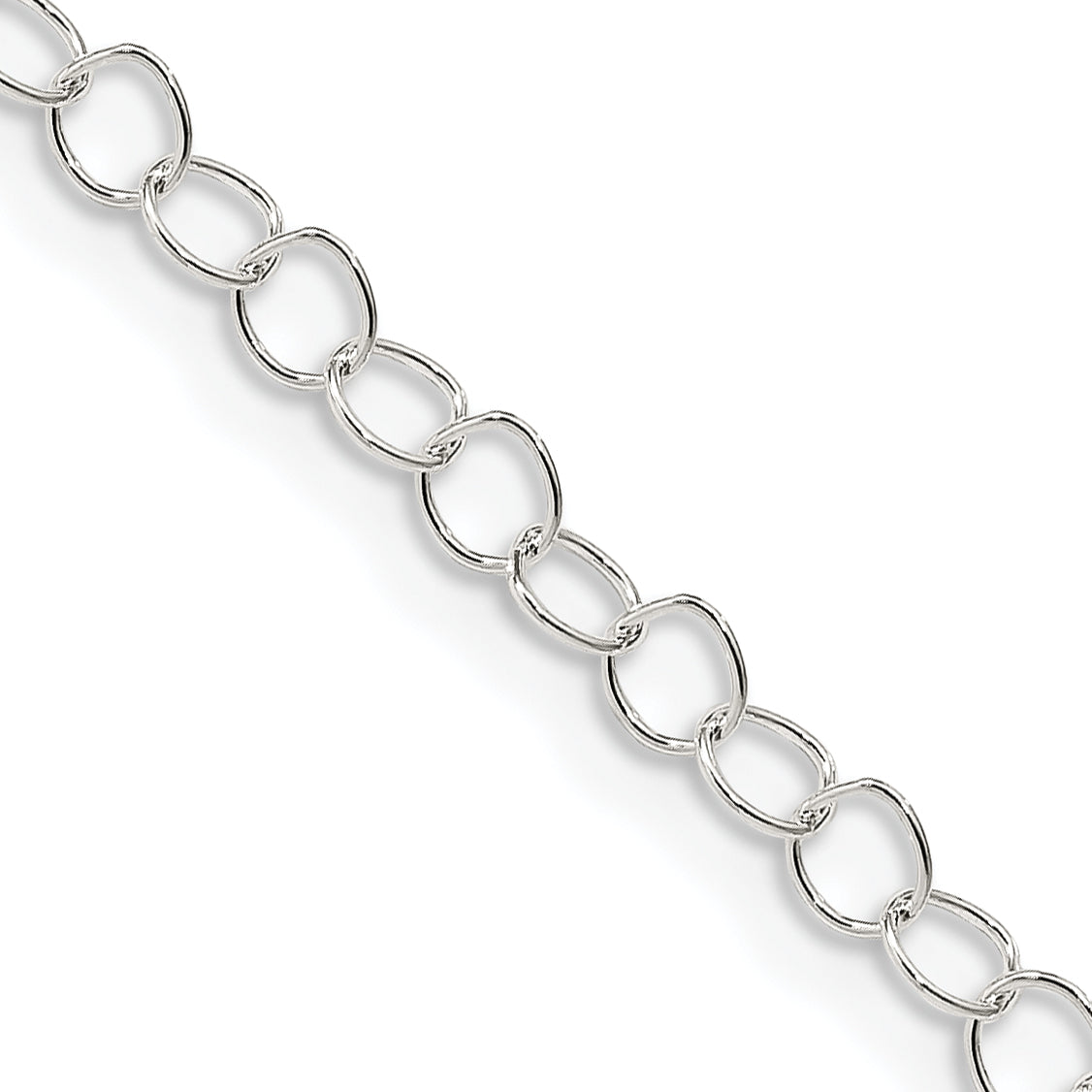 24 Inch Sterling Silver 3.5mm Fancy Cable Chain