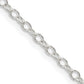 16 Inch Sterling Silver 2.25mm Oval Cable Chain