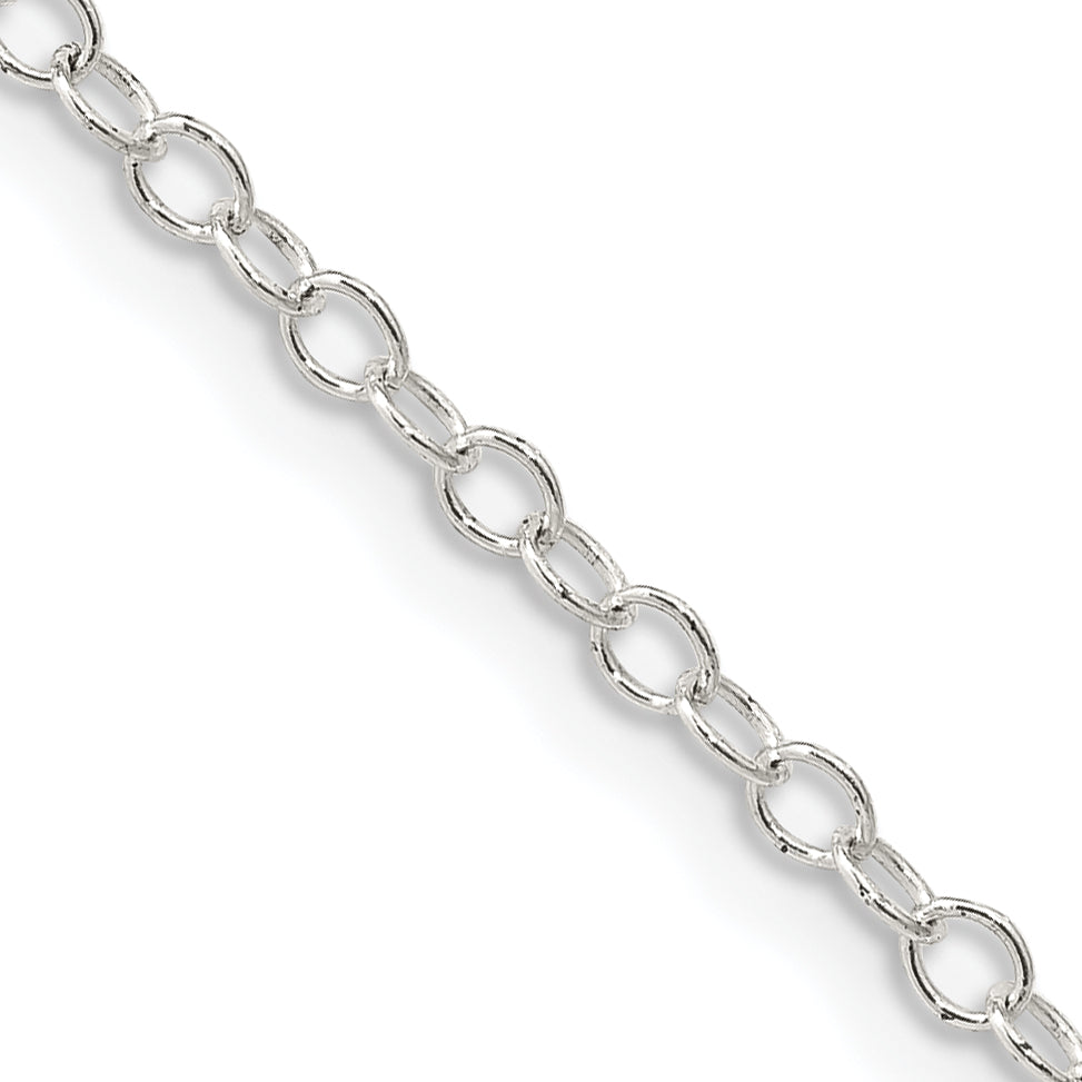 24 Inch Sterling Silver 2.25mm Oval Cable Chain