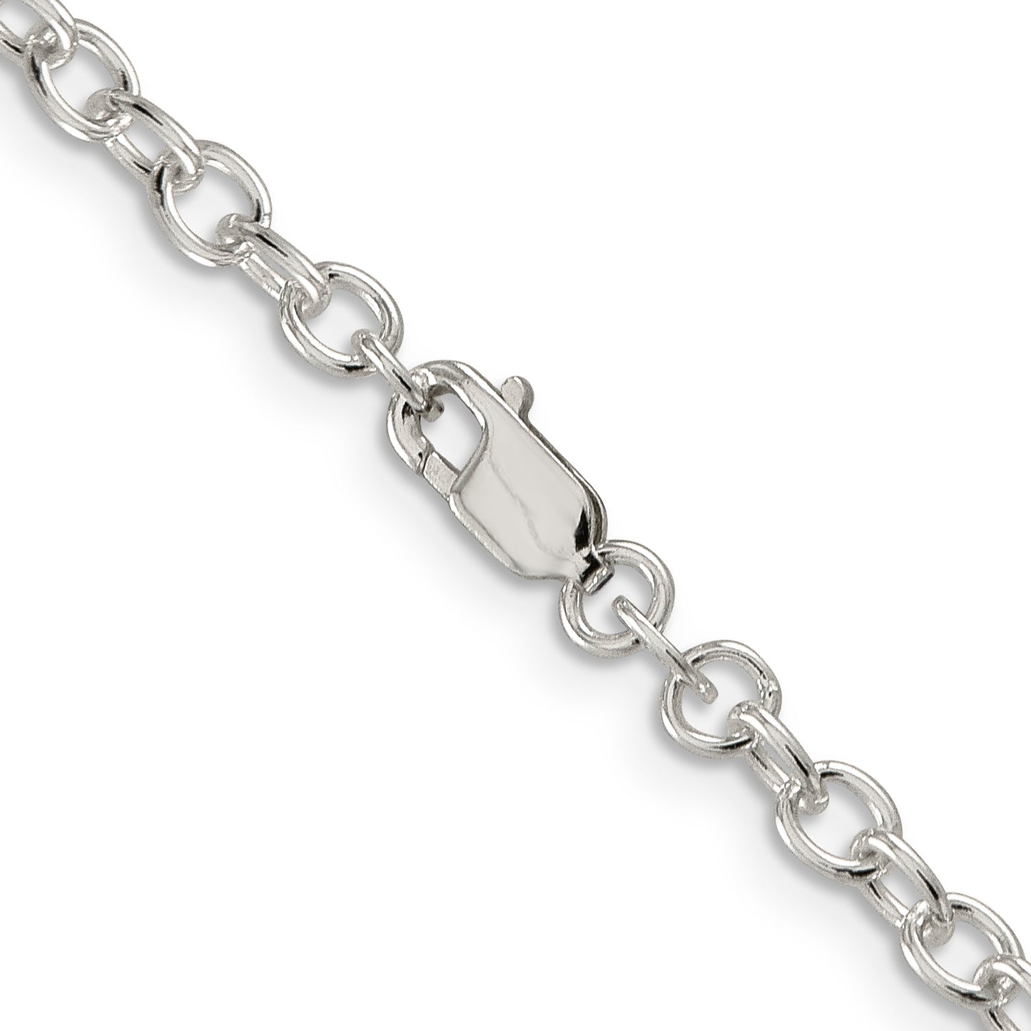 16 Inch Sterling Silver 3.75mm Oval Cable Chain