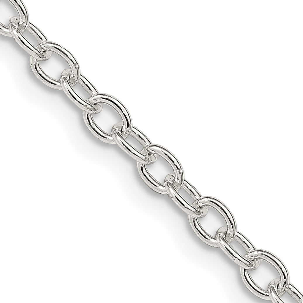 16 Inch Sterling Silver 3.75mm Oval Cable Chain