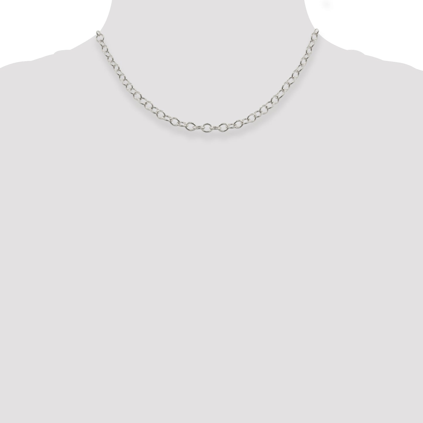 16 Inch Sterling Silver 5.3mm Oval Cable Chain