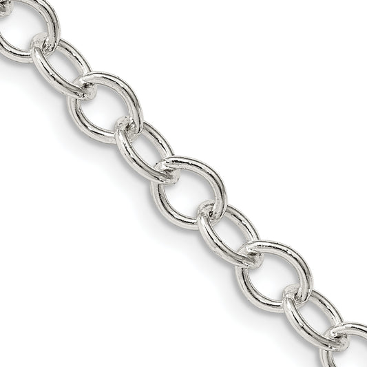 16 Inch Sterling Silver 5.3mm Oval Cable Chain