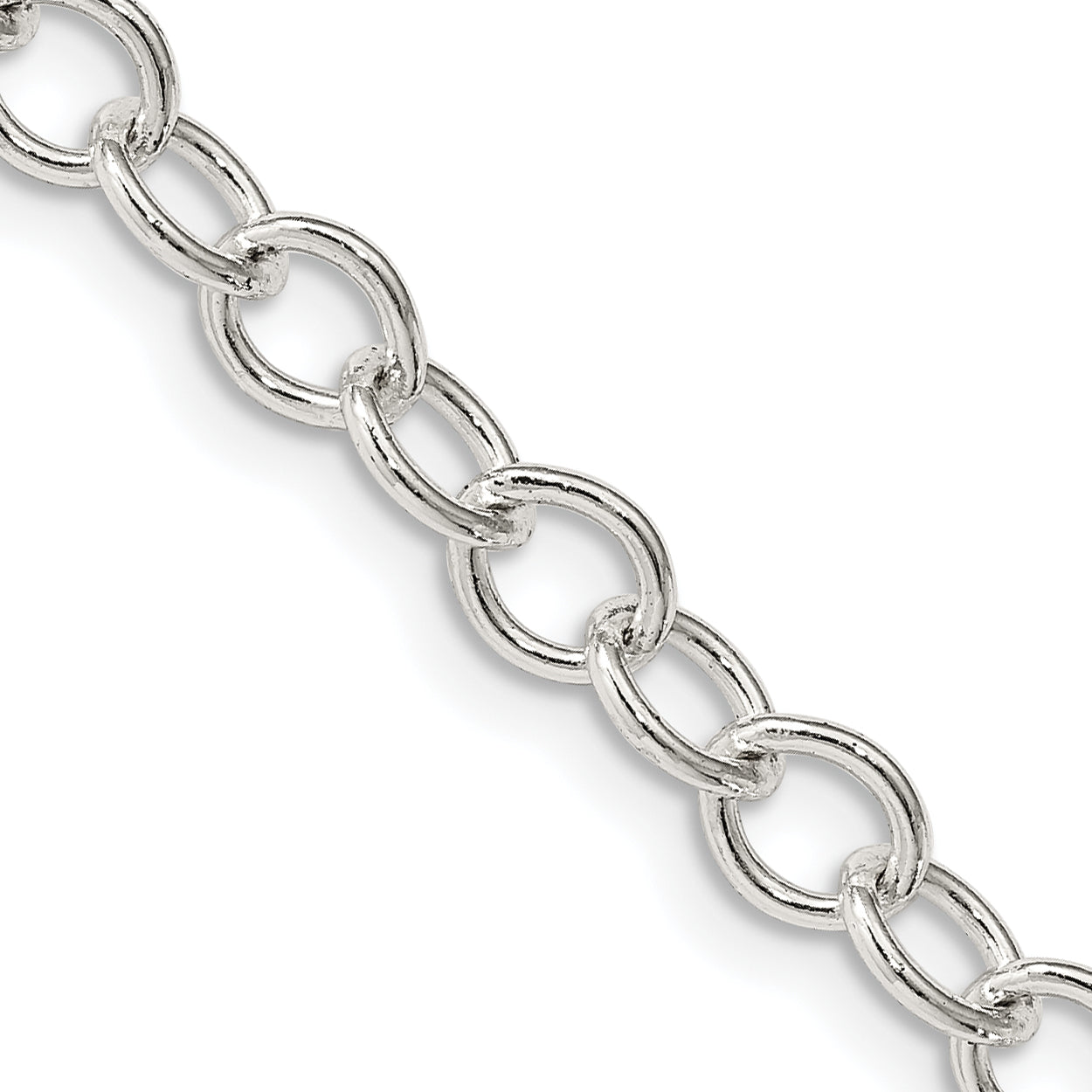 22 Inch Sterling Silver 5.3mm Oval Cable Chain