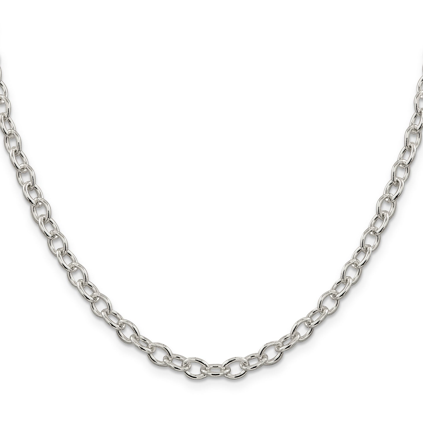 16 Inch Sterling Silver 5.75mm Oval Cable Chain