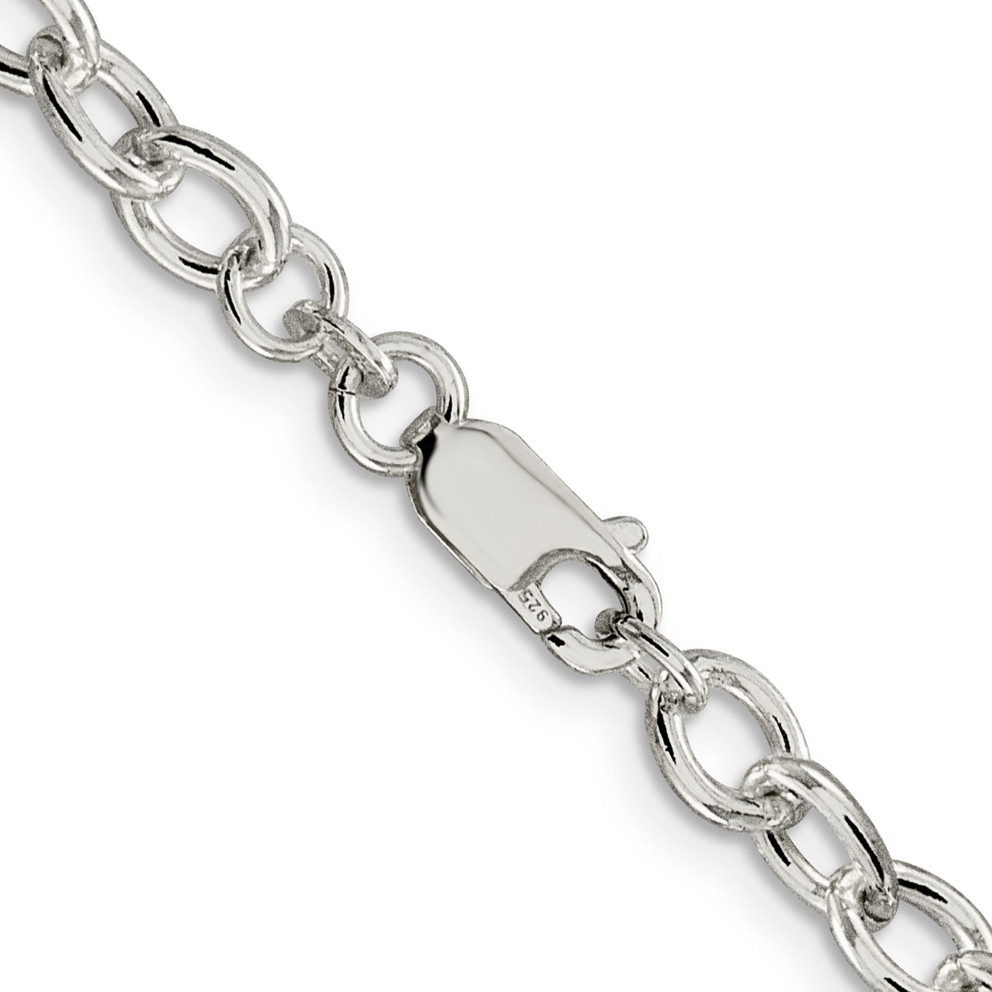 16 Inch Sterling Silver 5.75mm Oval Cable Chain