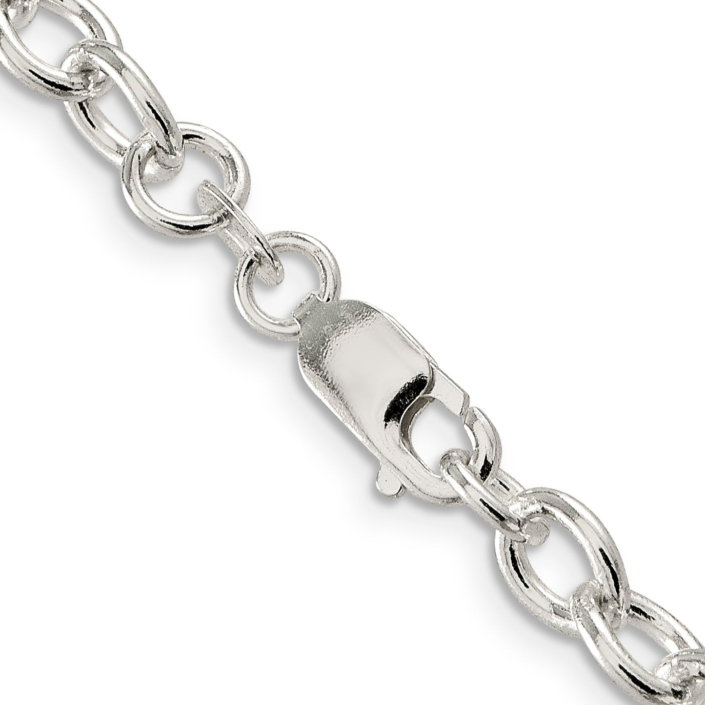 16 Inch Sterling Silver 6.8mm Oval Cable Chain