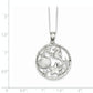 Sterling Silver Rhodium-Plated Seahorse, Starfish And Shell Pendant