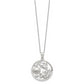 Sterling Silver Rhodium-Plated Seahorse, Starfish And Shell Pendant