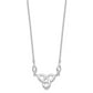 Sterling Silver Rhodium-Plated Polished Celtic Knot 16 Inch Necklace With 1.5 Extension