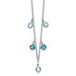 Sterling Silver Rhod-Plat London And Sky Blue Topaz W/ 2In Ext. Necklace