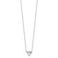 Sterling Silver Rh-Plated Triple Cz Star W/ 1.25 Ext. Pendant Choker